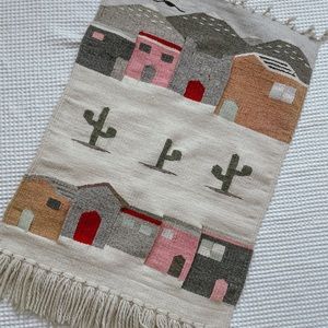 vintage cactus village tapestry
